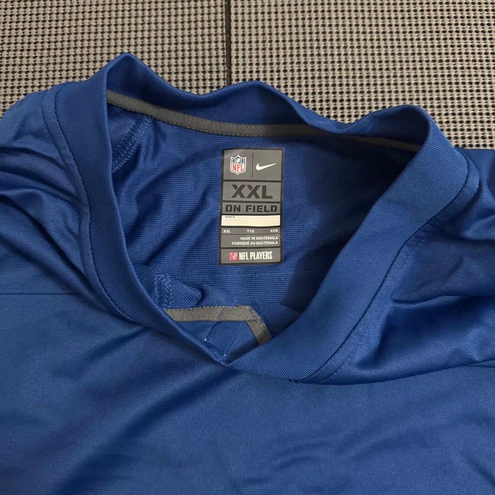 Nike NFL On Field Indianapolis Colts Jersey Mens XXL Blue Blank Football Shirt - Picture 4 of 6